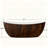 67" X 29.5" Freestanding Solid Surface Bathtub With Rich Wooden Texture – Stone Resin Tub With Ergonomic Design