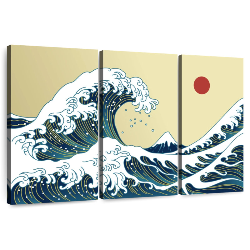 Gillard Great Wave Off Kanagawa, 48" H x 74" W