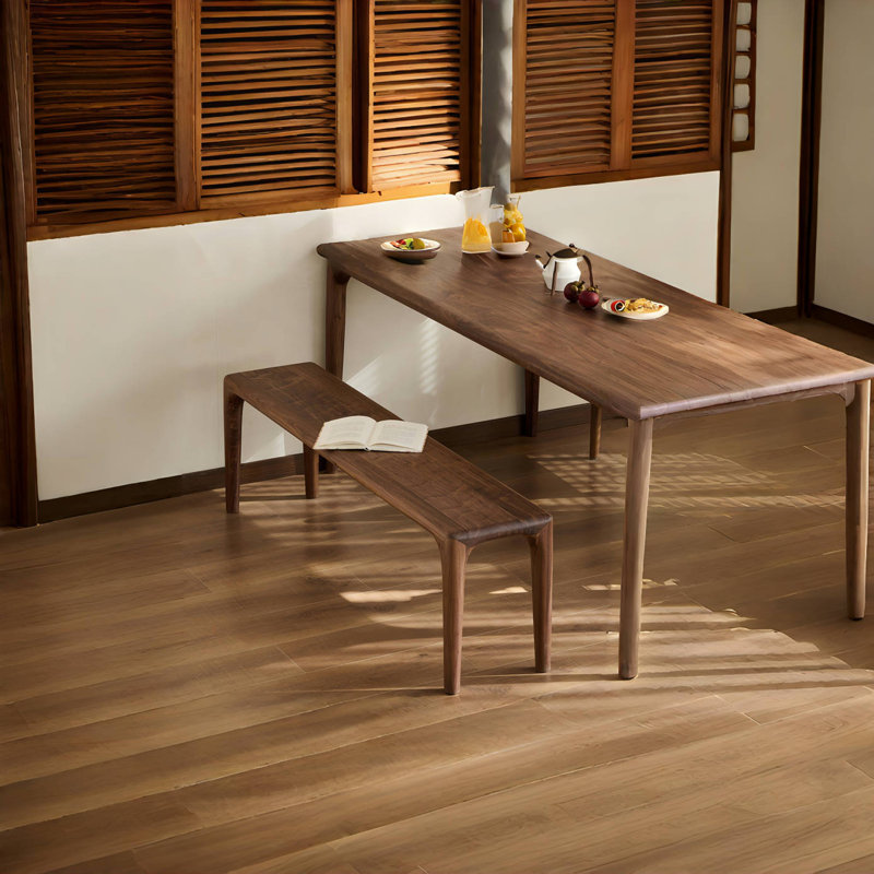 Banc en bois massif de style moderne, H 17,71 po x l 47,24 po x P 12,59 po