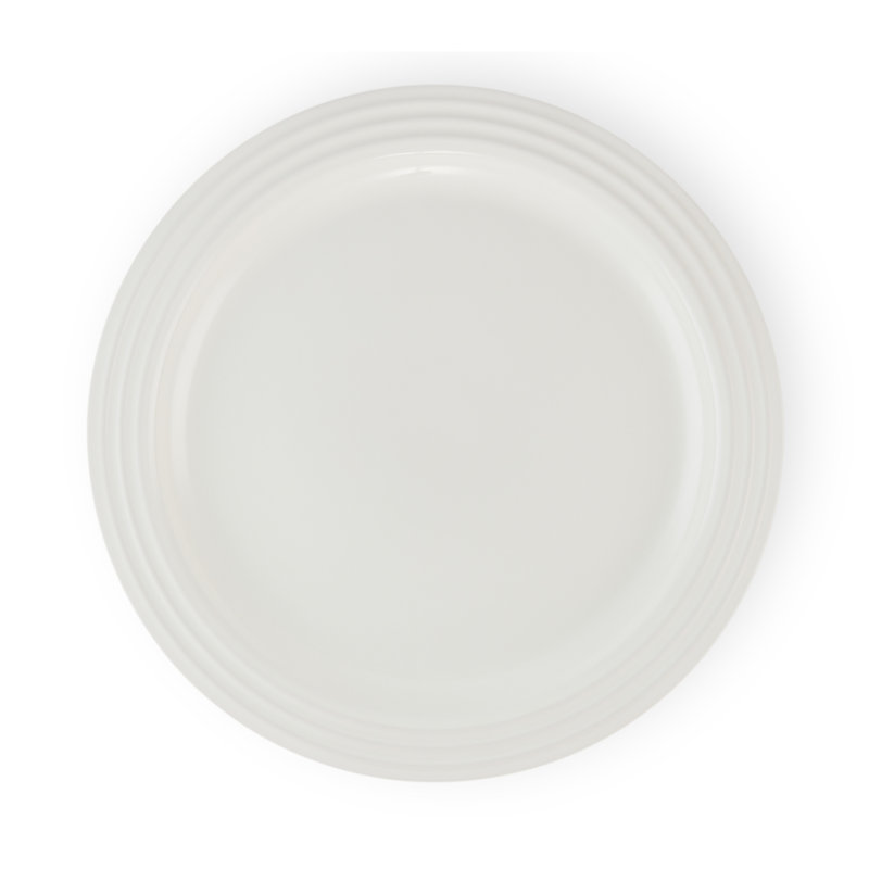Le Creuset Breakfast Stoneware Dinner Plate, White