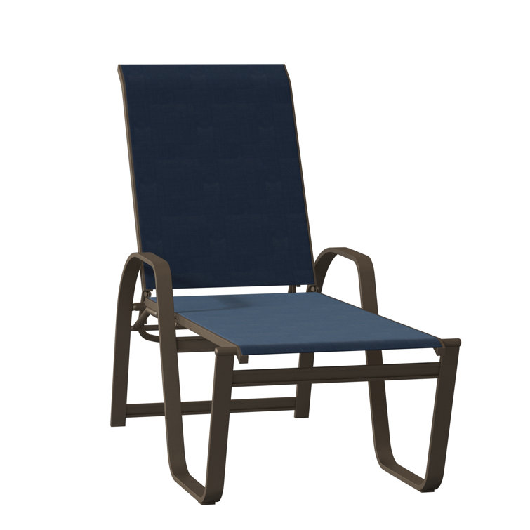 Holna Outdoor Rust-Resistant Metal Chaise Lounge