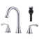 Widespread 2-handle Bathroom Faucet with Drain Assembly