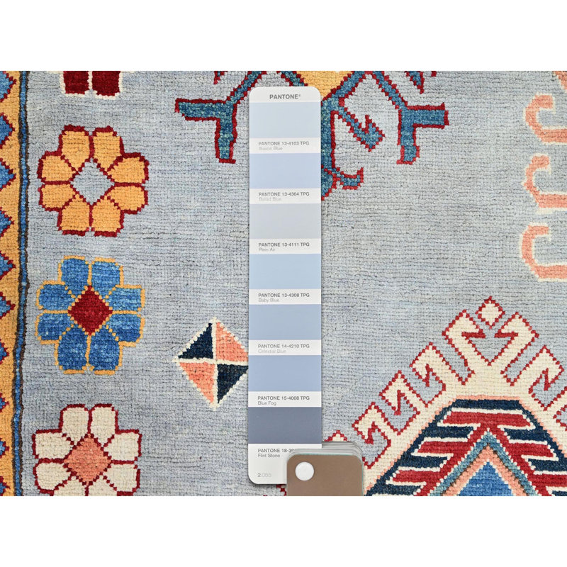 Tapis gris nouvel âge en laine 9 pi 10 po x 13 pi 8 po Zenab