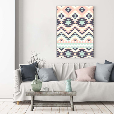 Ethnic Background - Wrapped Canvas Print