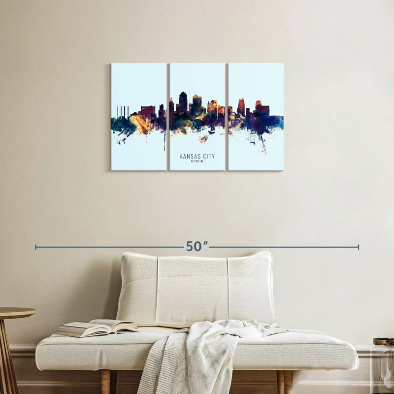 Skyline de Sirecs, Missouri, Kansas, H 20 po x l 33 po