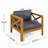 Outdoor Acacia Wood Club Wooden Armchair-99271284