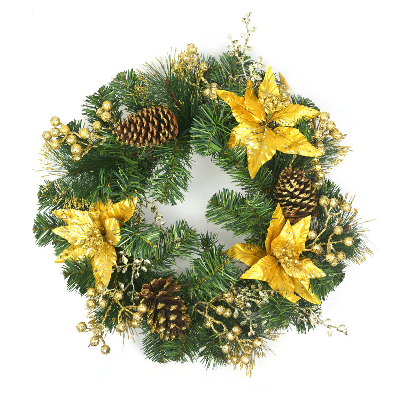 Couronne de plastique décorée 20 po