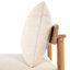 Canapé d'extérieur sans accoudoirs en bois d'acacia Terassi, finition teck clair avec coussin beige