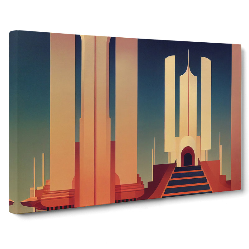 Deco Architecture Vol.3 - Wrapped Canvas, 35cm H x 50cm W x 3cm D