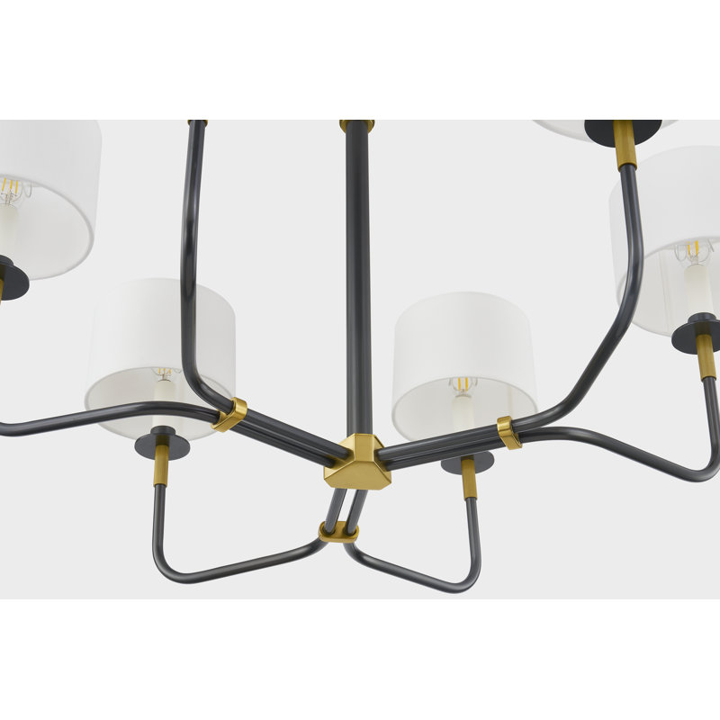 Paramus 6 Light Chandelier, Antique Bronze