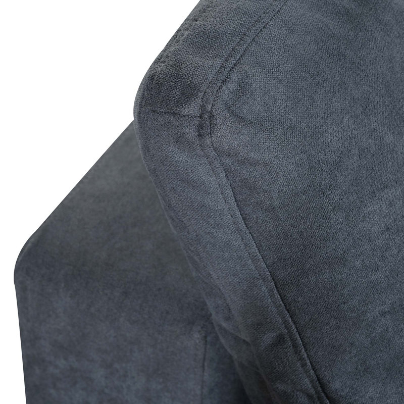 Dextin Upholstered L-Shaped Sectional Reversible, Gray Polyester