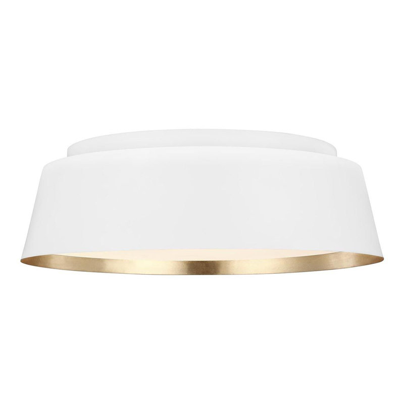 Moosup Glass Flush Mount, Matte White