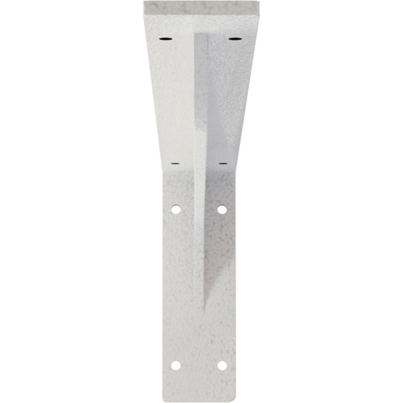 Support en acier martelé blanc l 2 po x P 20 po x H 6 1/2 po, H 6,5 po x l 2 po x P 20 po, Blanc martelé