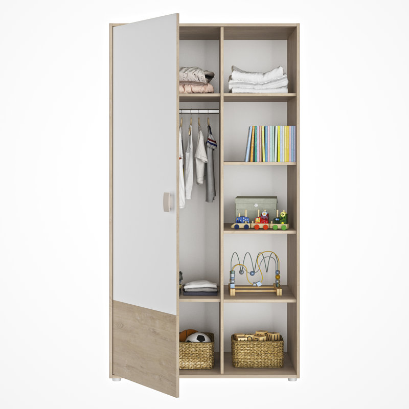 SantaCruz 1 Door Manufactured Wood Wardrobe
