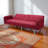 Perdue 74" Wide Futon Sofa Bed, Modern Convertible Couch Sleeper Sofa With 2 Cup Holders-2026271712