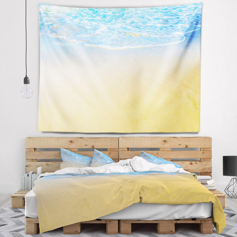 Tapisserie «Seashore Smooth Sea Surf» sur Blue Waters, H 78 po x l 92 po