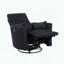 Fauteuil inclinable et pivotant, en velours côtelé, pivotant à 360 °, mouvement coulissant-1493089891