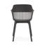 Chaise Dahlia - Extérieur. Polypropylène noir résistant aux intempéries. Courbe élégante. H 33 po x l 22,5 po x P 21,5 po. Cadre stable