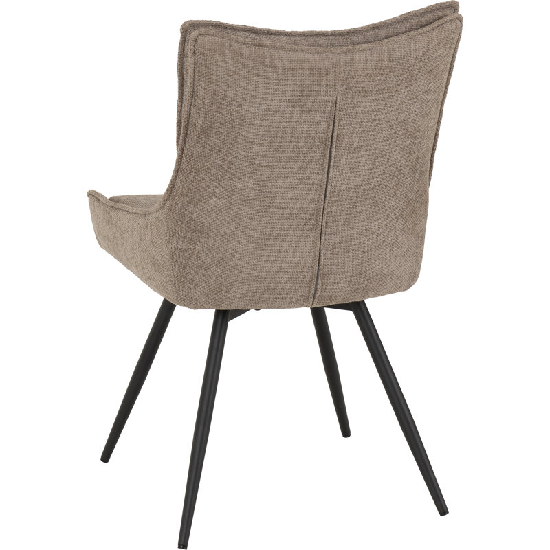 Wahpeton Set Of Two Swivel Dining Chairs, Fawn