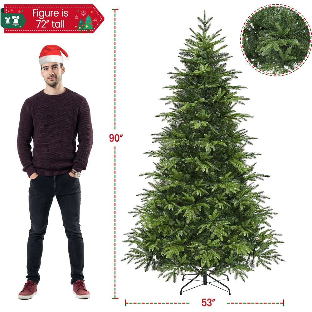 Pre-Lit Spruce Christmas Tree, 7.5'