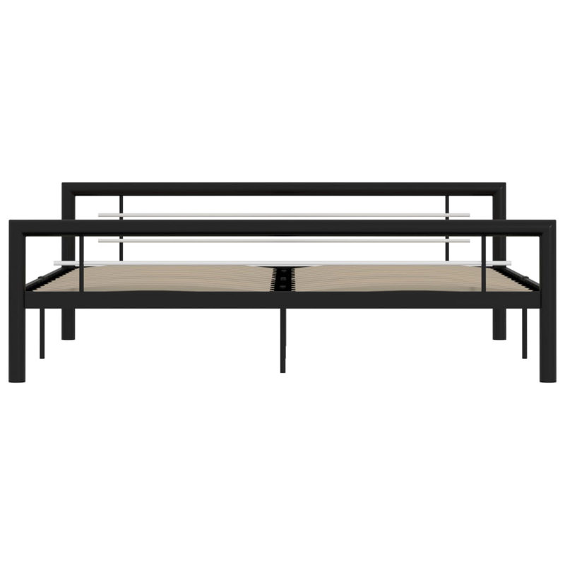 Andelina Open-Frame Bed, 180 x 200 cm, black and white