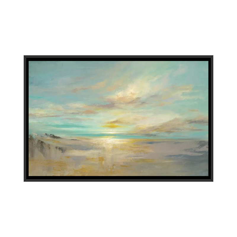 " After The Storm " by Dina D'Argo, 18" H x 26" W x 1.5" D, Black Framed Canvas, No Mat