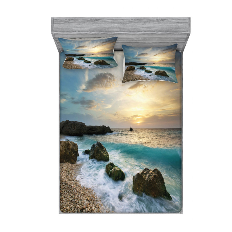 Microfiber Sheet Set, Queen Sheet Set with Fitted Sheet