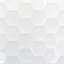 Ensemble de mur de douche 60 po x 36 po x 72 po Transangle Prodigy, hexagone blanc 3D