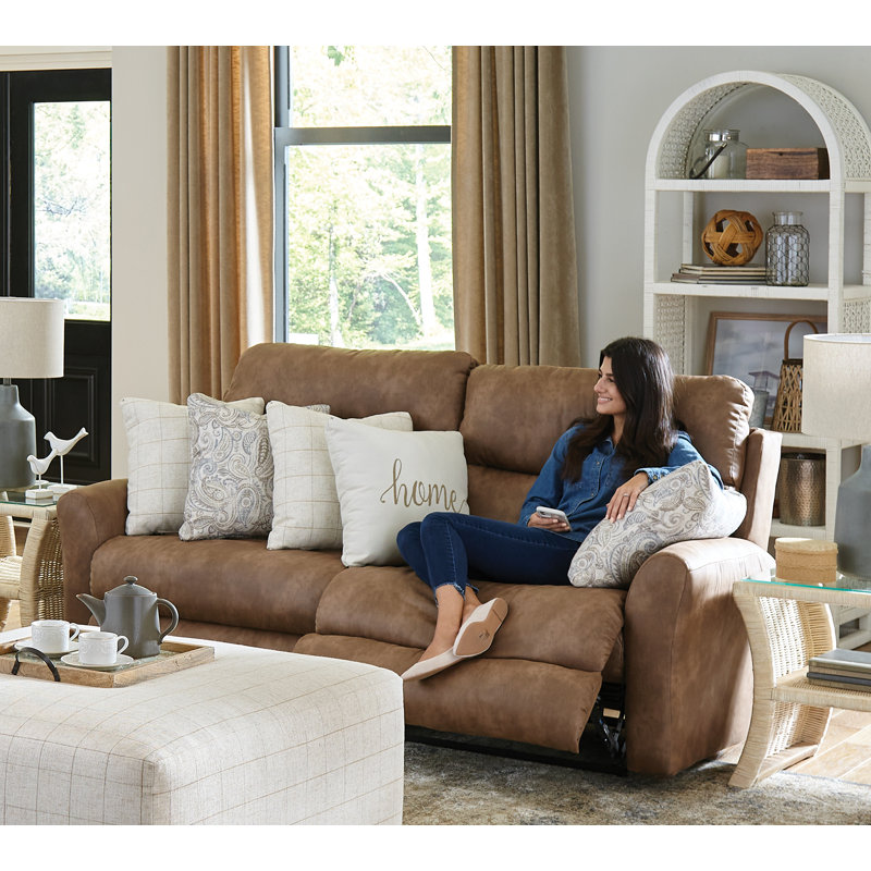 Pontianak Upholstered 83'' Reclining Sofa