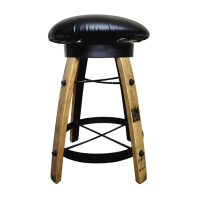 Backless Whiskey Barrel Swivel Counter Stools