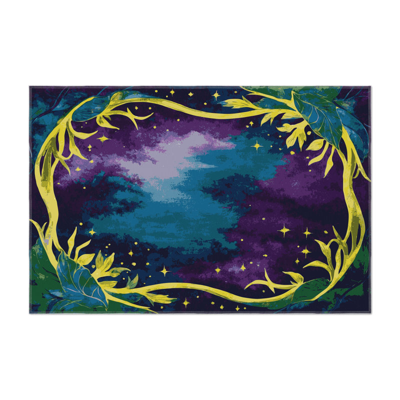 Celestial Grove Indoor And Outdoor Area Rug, Rectangle 1'6" x 2'6"