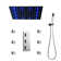 20 Rain Mist LED Ceiling Mount Shower System with Thermostatic Controls Body Jets