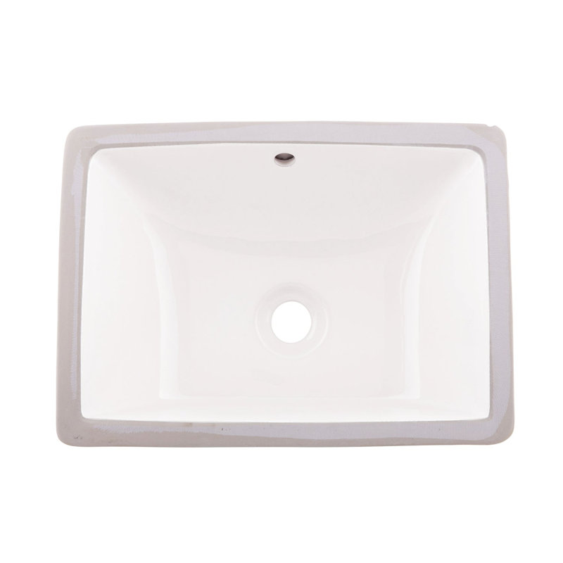 DAX 13.75'' Rectangular Bathroom Sink, White
