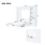 Lit double avec bureau et bibliothèque, blanc - Économie d'espace et bibliothèque fonctionnelle longue durée-121098508