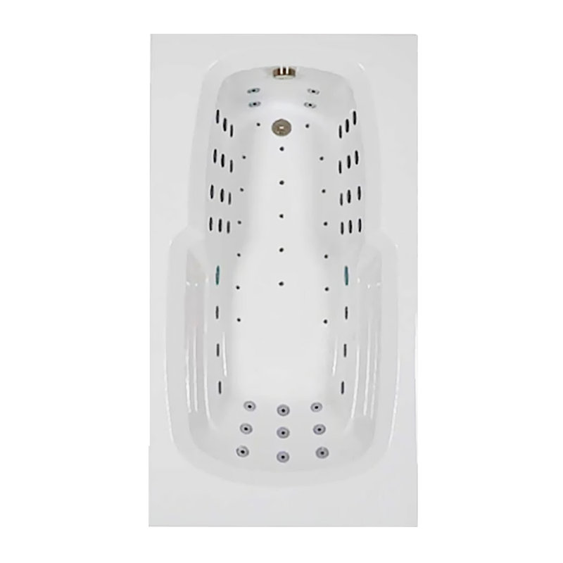 60'' x 32'' Drop-In Acrylic Bathtub, White