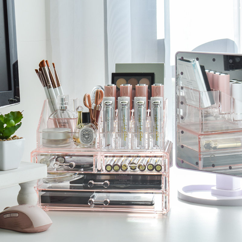Acrylic Makeup Organizer with 4 Drawers