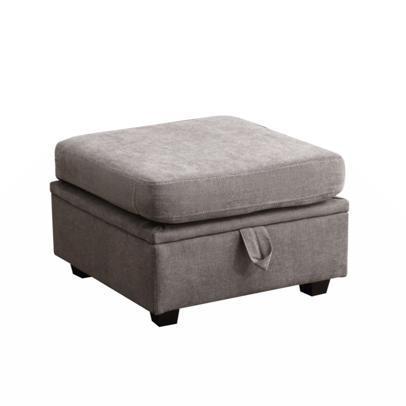 Repose-pieds rembourré avec repose-pieds et repose-pieds, Gris