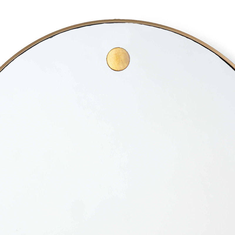 Metal Wall Mirror, Brass