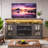 Brooksey 58.00'' Modern Contemporary Media Center TV Stand With Power Outlet and LED Strip-129786986