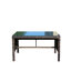 Table basse d'extérieur 1 table basse avec verre trempé transparent