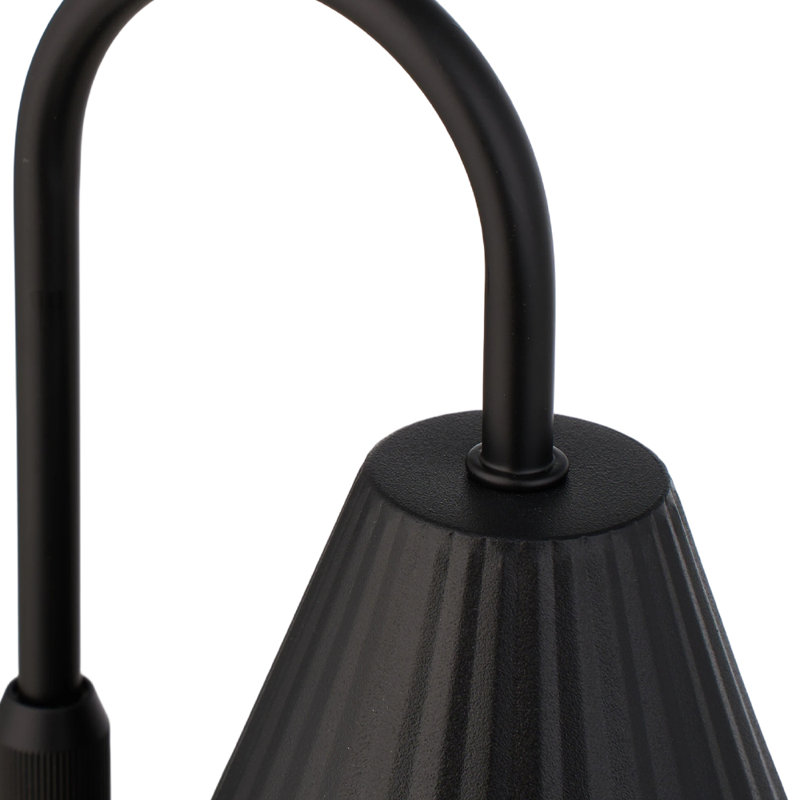 Metal USB Table Lamp, Black, Black