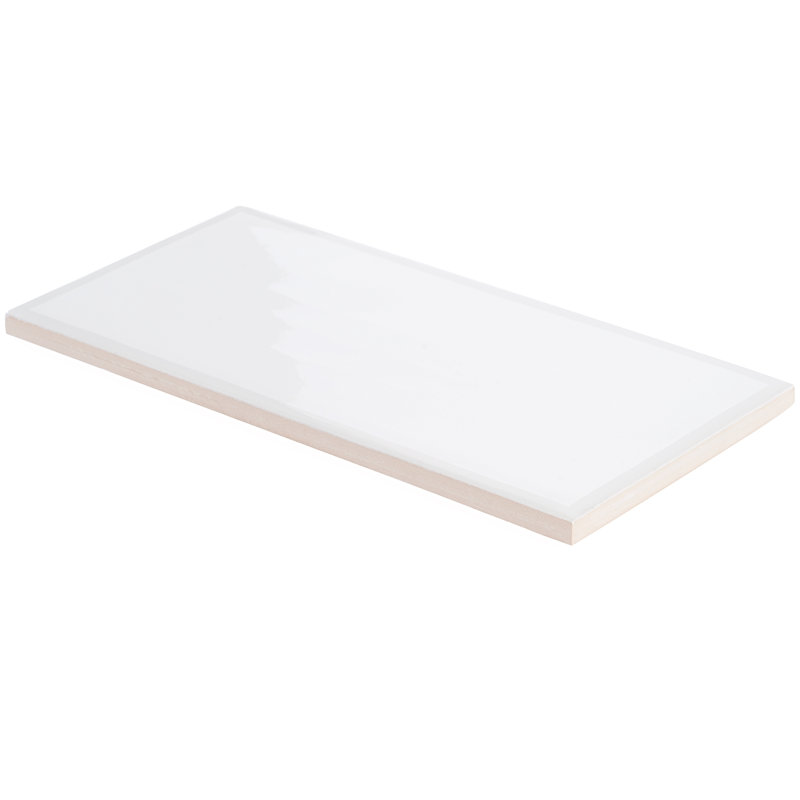Siene 5" x 10" Ceramic Stone Look Subway Tile, White