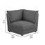 Chaise d'angle rembourrée Barely Black-118107063