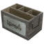 Wood and Metal Rectangle Flatware Caddy