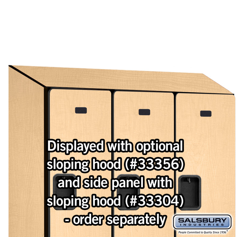 Maple Double Tier Lockable Gym Locker with Black Base