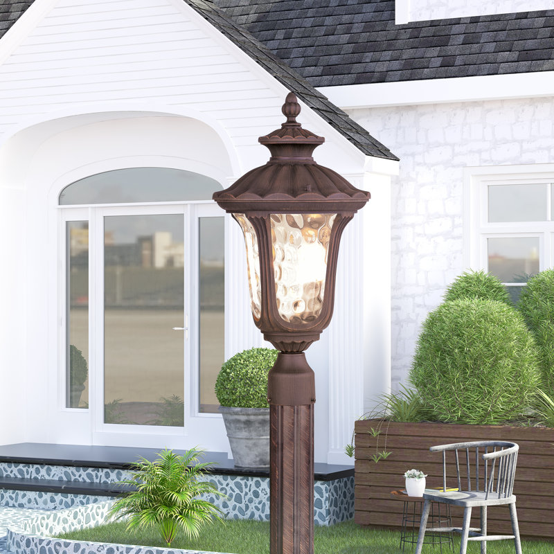 Tête de lanterne câblée à 1 lumière H 22 po Arelene, Bronze impérial