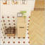 Armoire de rangement autoportante mince de 12 pouces, finition chêne clair, porte simple, parfaite pour les espaces étroits et l'organisation efficace