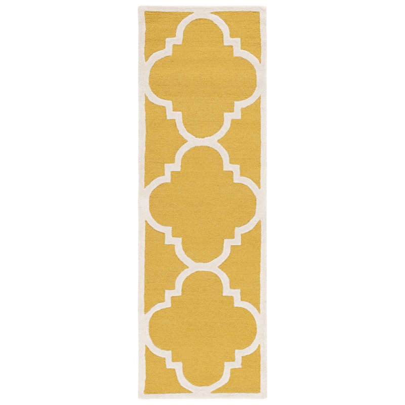 Cannen Hand Tufted Wool Geometric Rug, Runner 2'6" x 8'
