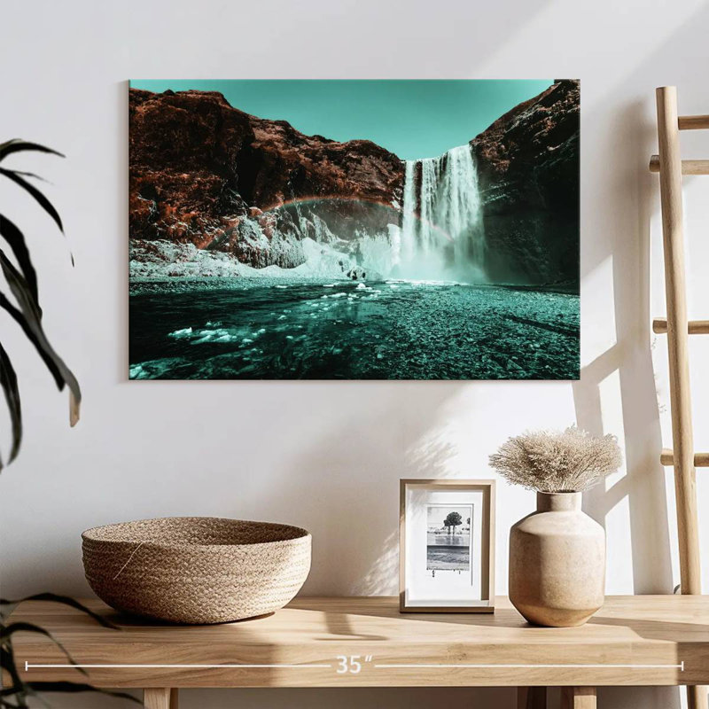 Ravi Waterfall Rainbow Retro Pop, 16" H x 24" W