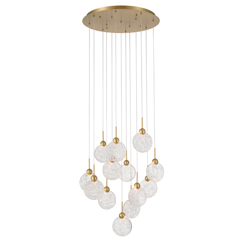 Luminaire suspendu 24 po à DEL Briselle, 13 lumières, H 10,25 po x l 24 po x P 24 po